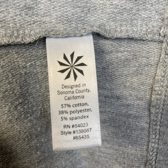 Women's M ATHLETA Gray Salinas Sweatshirt Dress Tunic Size Medium Stretch Jersey - Picture 6 of 8